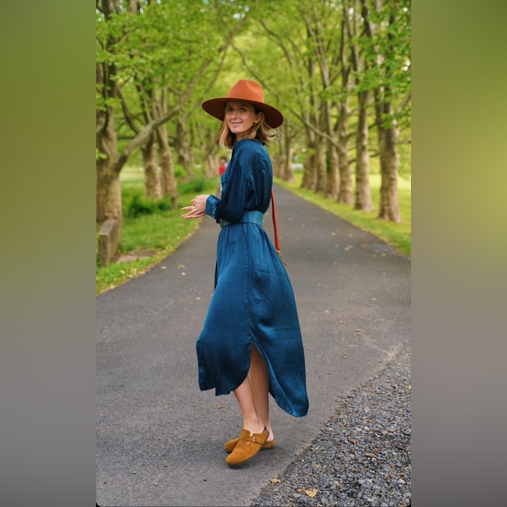 Zara Wrinkled effect midi dress XS size